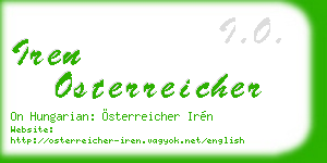 iren osterreicher business card