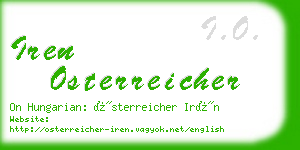 iren osterreicher business card
